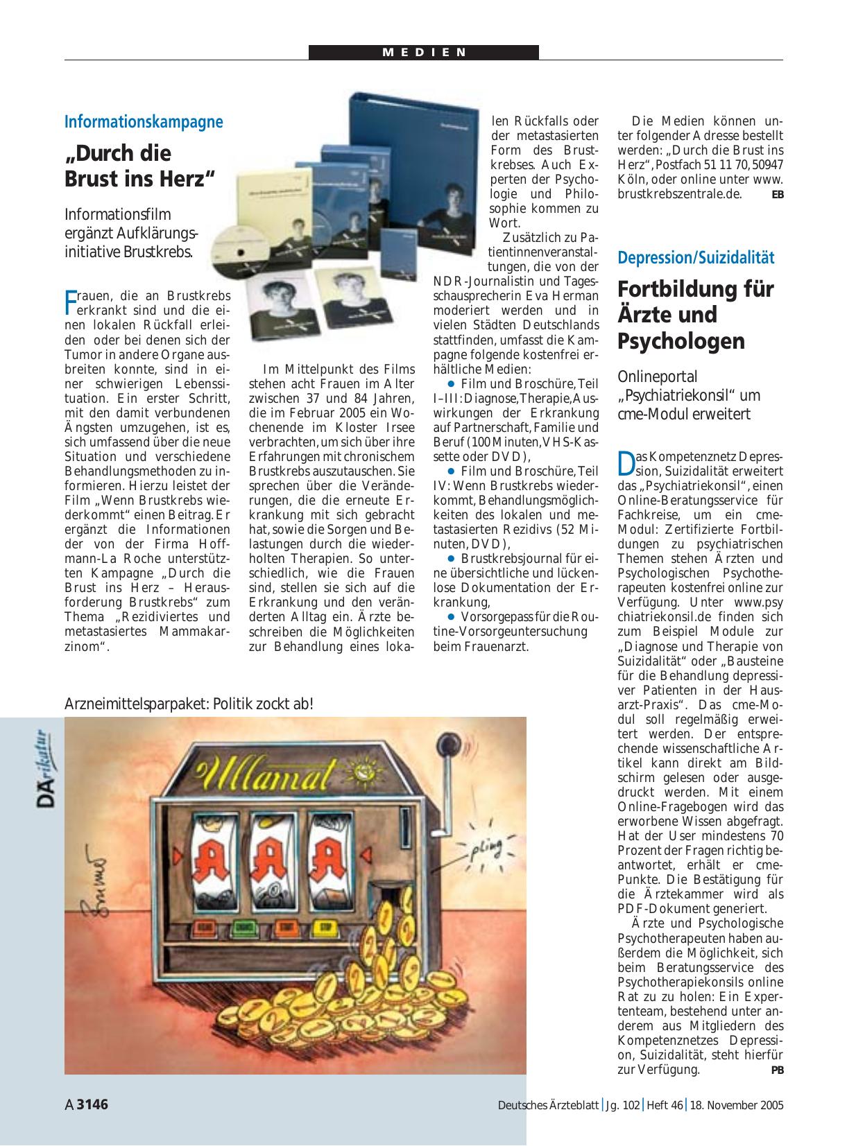 Vorschauseite 1: Informationskampagne: „Durch die Brust ins Herz“