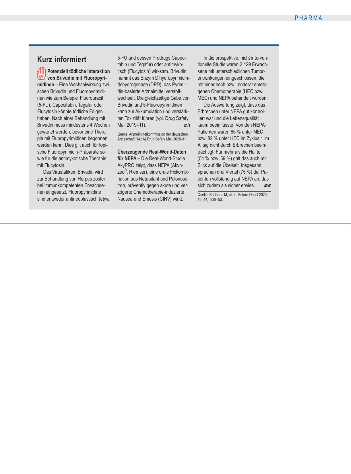 Vorschauseite 1: Kurz informiert