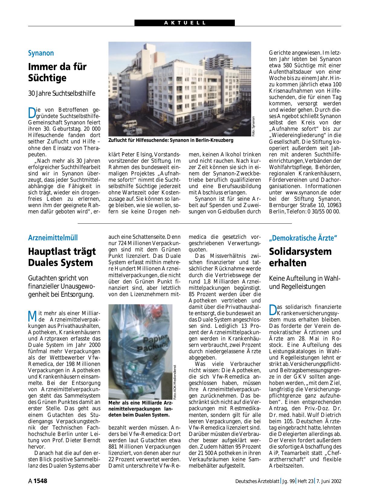 Vorschauseite 1: „Demokratische Ärzte“: Solidarsystem erhalten