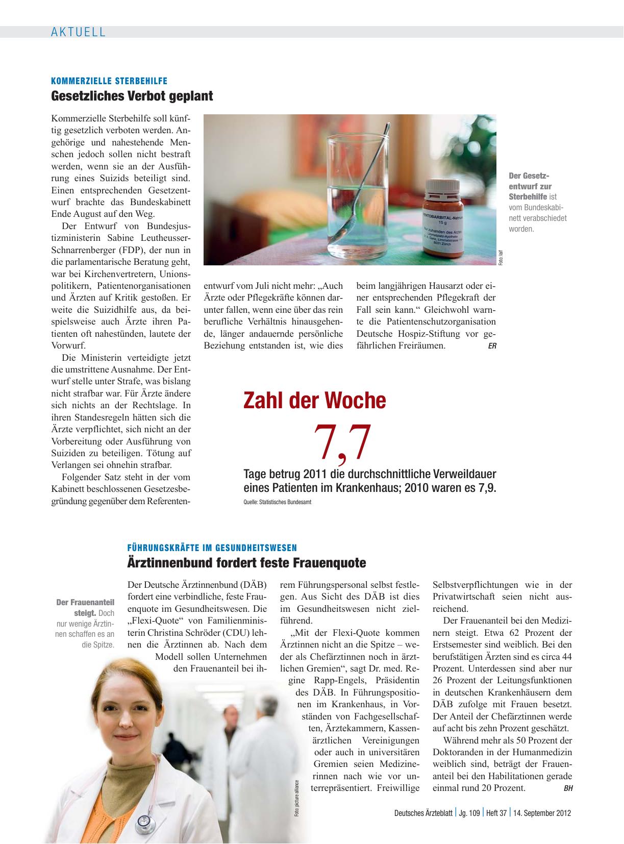 Vorschauseite 1: Kommerzielle Sterbehilfe: Gesetzliches Verbot geplant