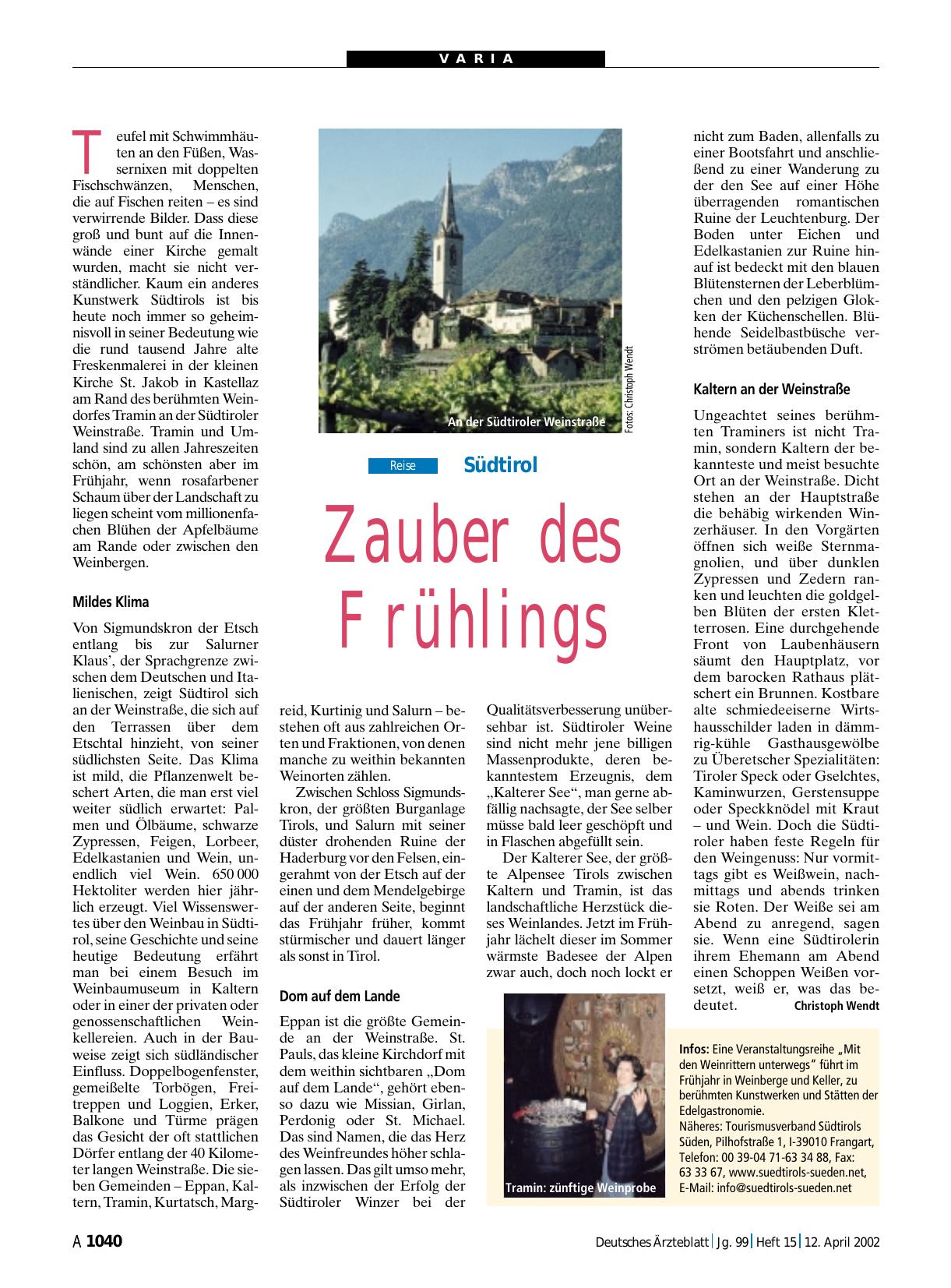 Vorschauseite 1: Südtirol: Zauber des Frühlings