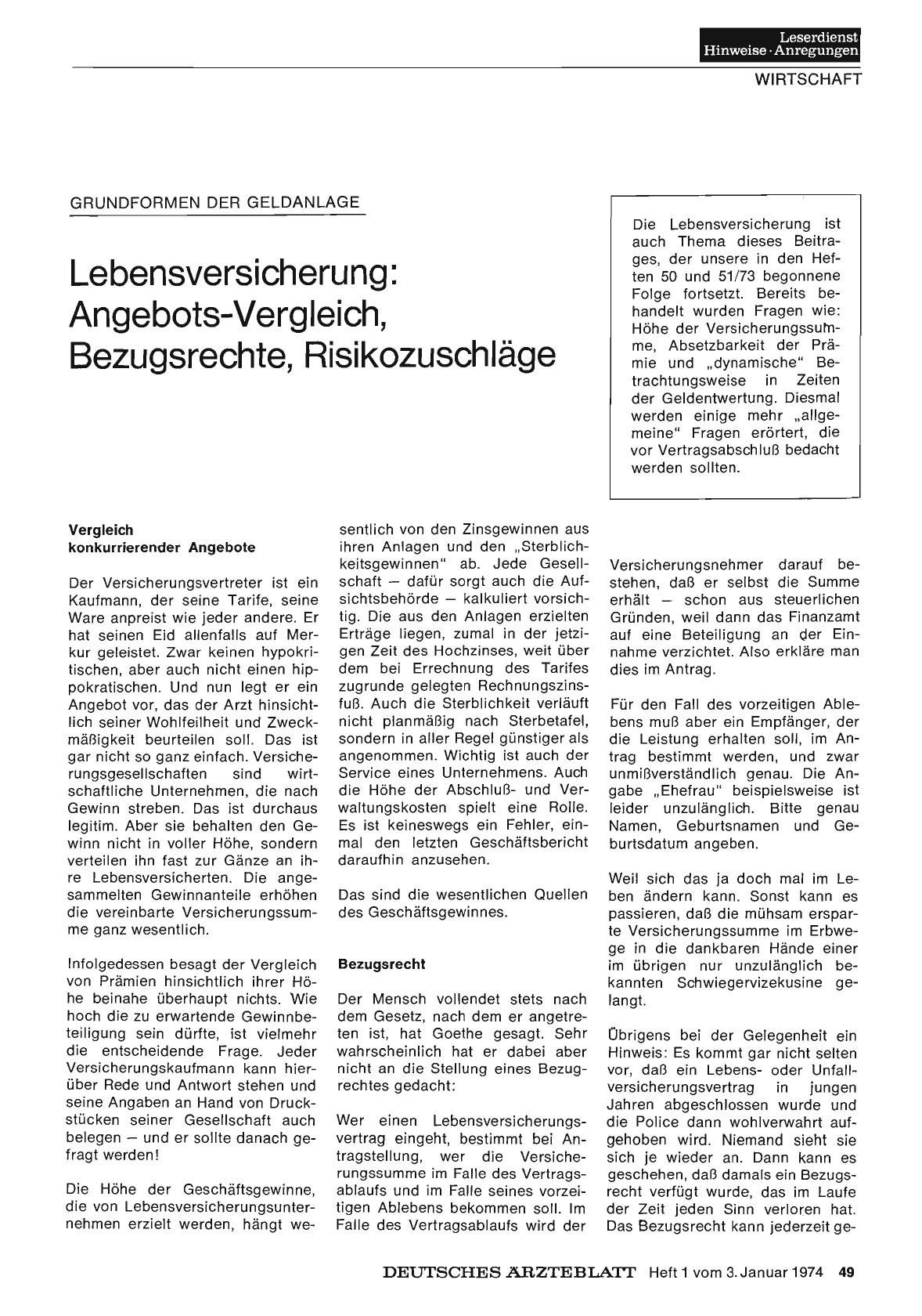 Vorschauseite 1: Grundformen der Geldanlage: Lebensversicherung: Angebots-Vergleich, Bezugsrechte, Risikozuschläge