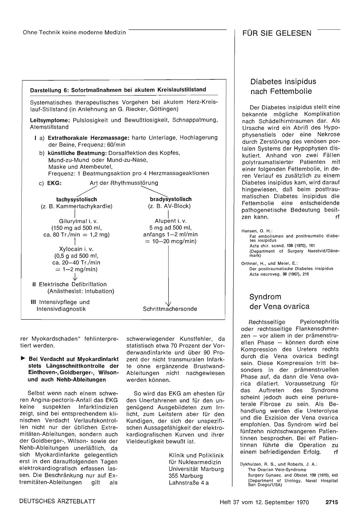 Vorschauseite 1: Diabetes insipidus nach Fettembolie