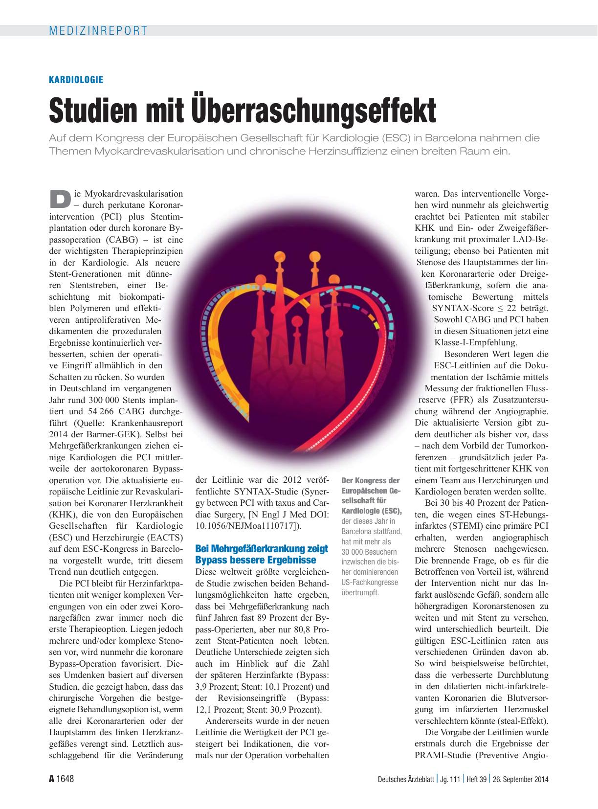 Vorschauseite 1: Kardiologie: Studien mit Überraschungseffekt
