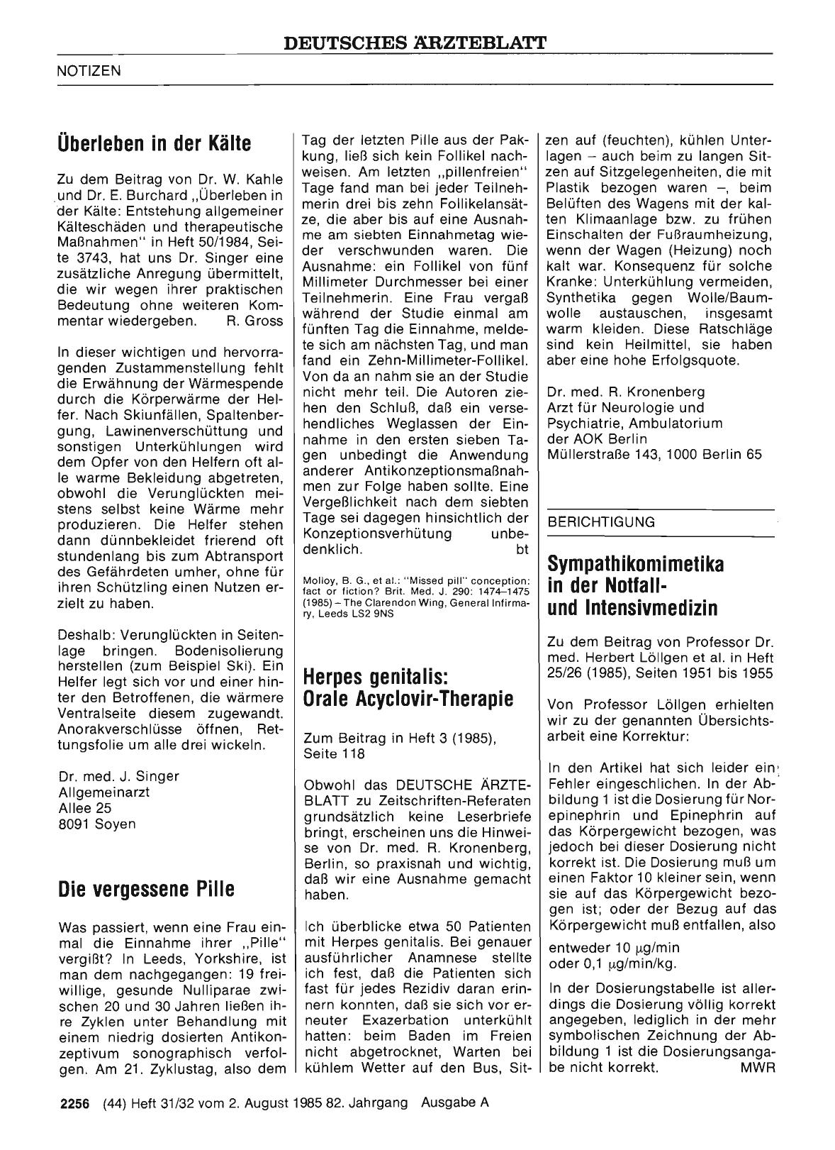 Vorschauseite 1: Herpes genitalis: Orale Acyclovir-Therapie
