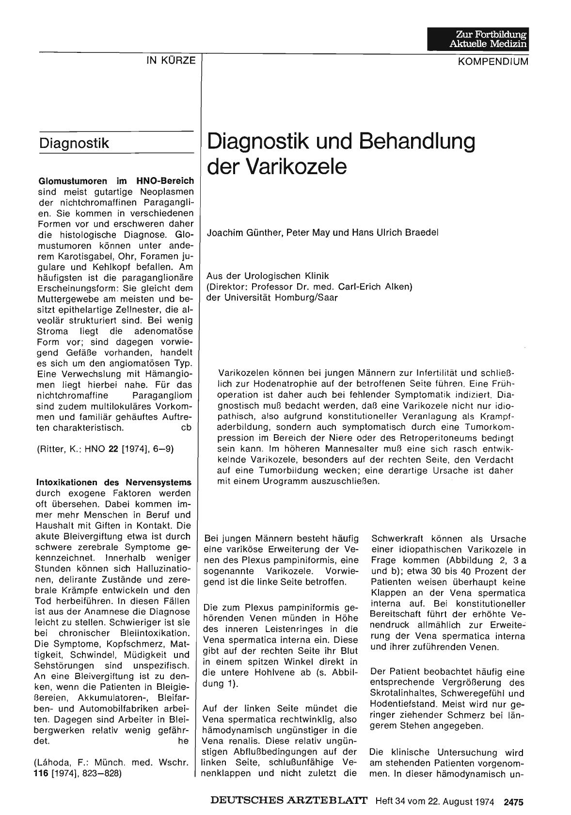 Vorschauseite 1: Diagnostik und Behandlung der Varikozele