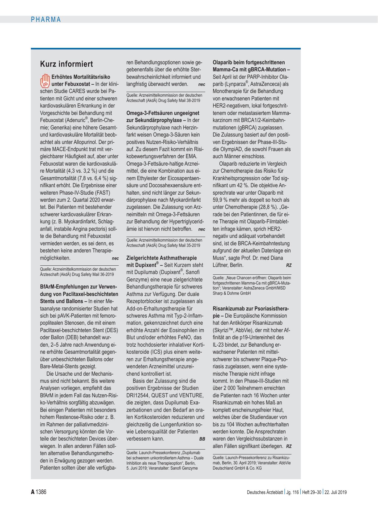 Vorschauseite 1: Kurz informiert