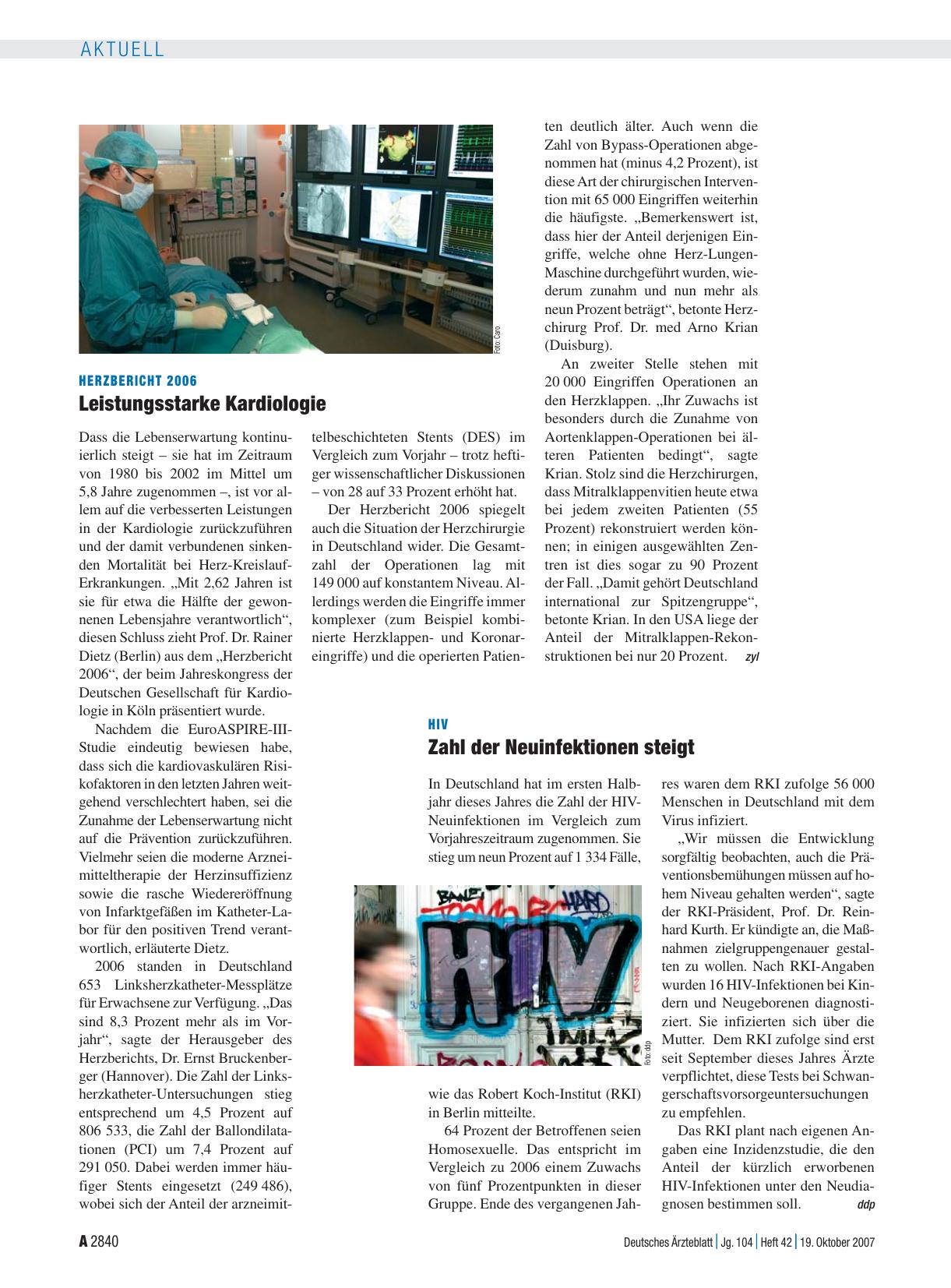 Vorschauseite 1: HIV: Zahl der Neuinfektionen steigt