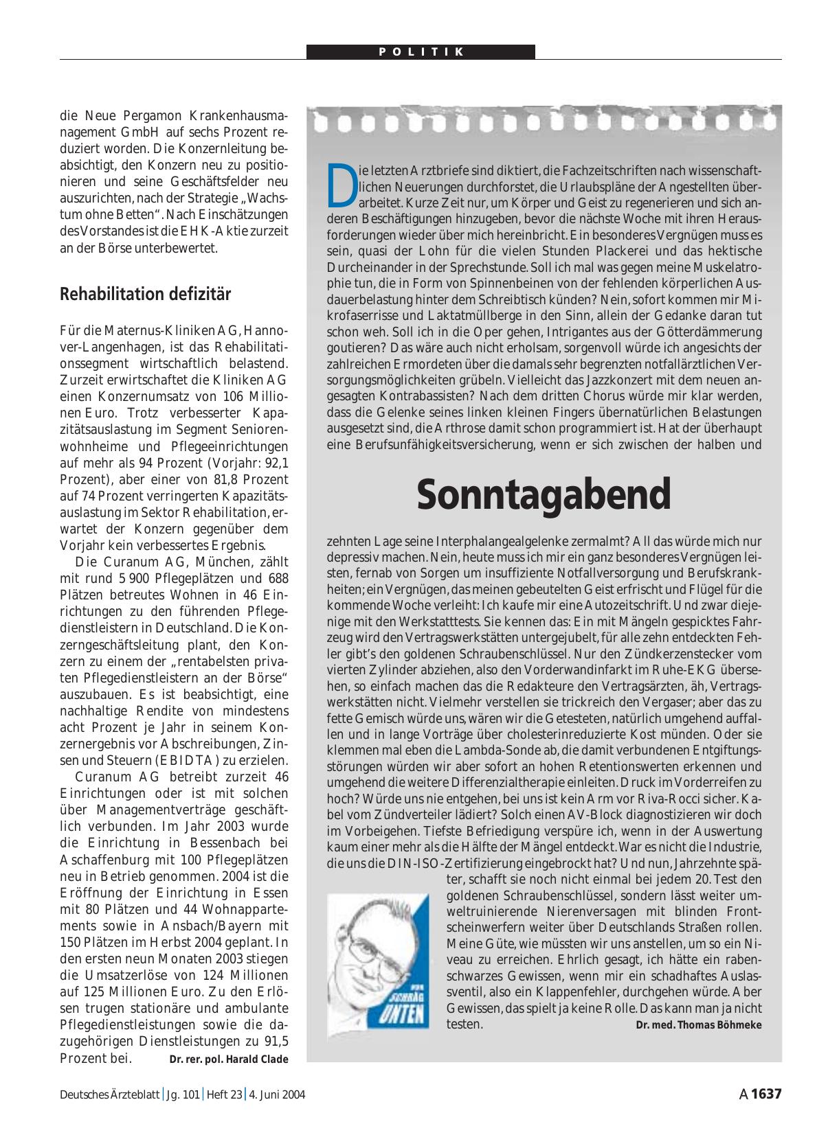 Vorschauseite 1: Sonntagabend