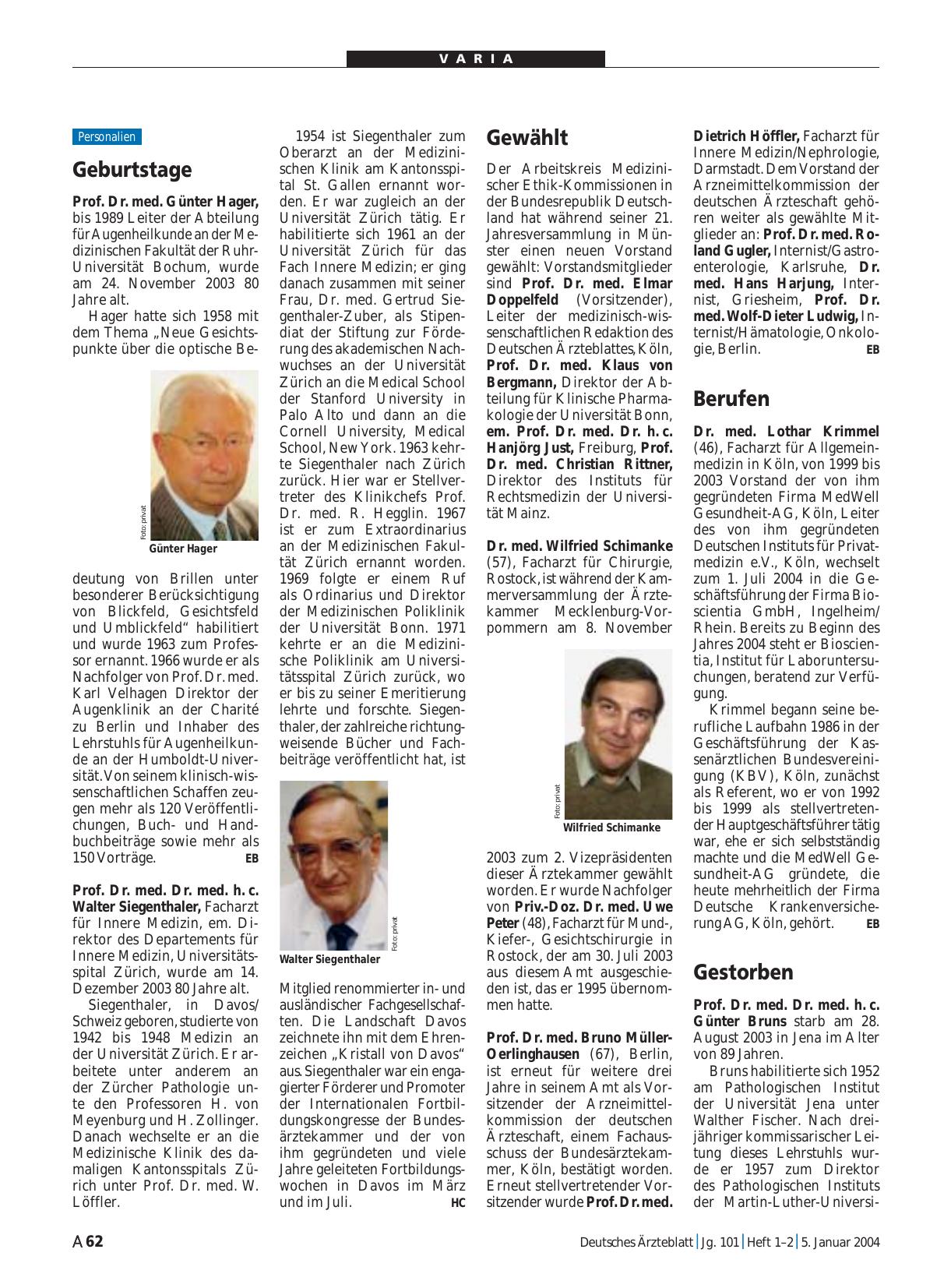 Vorschauseite 1: Berufen