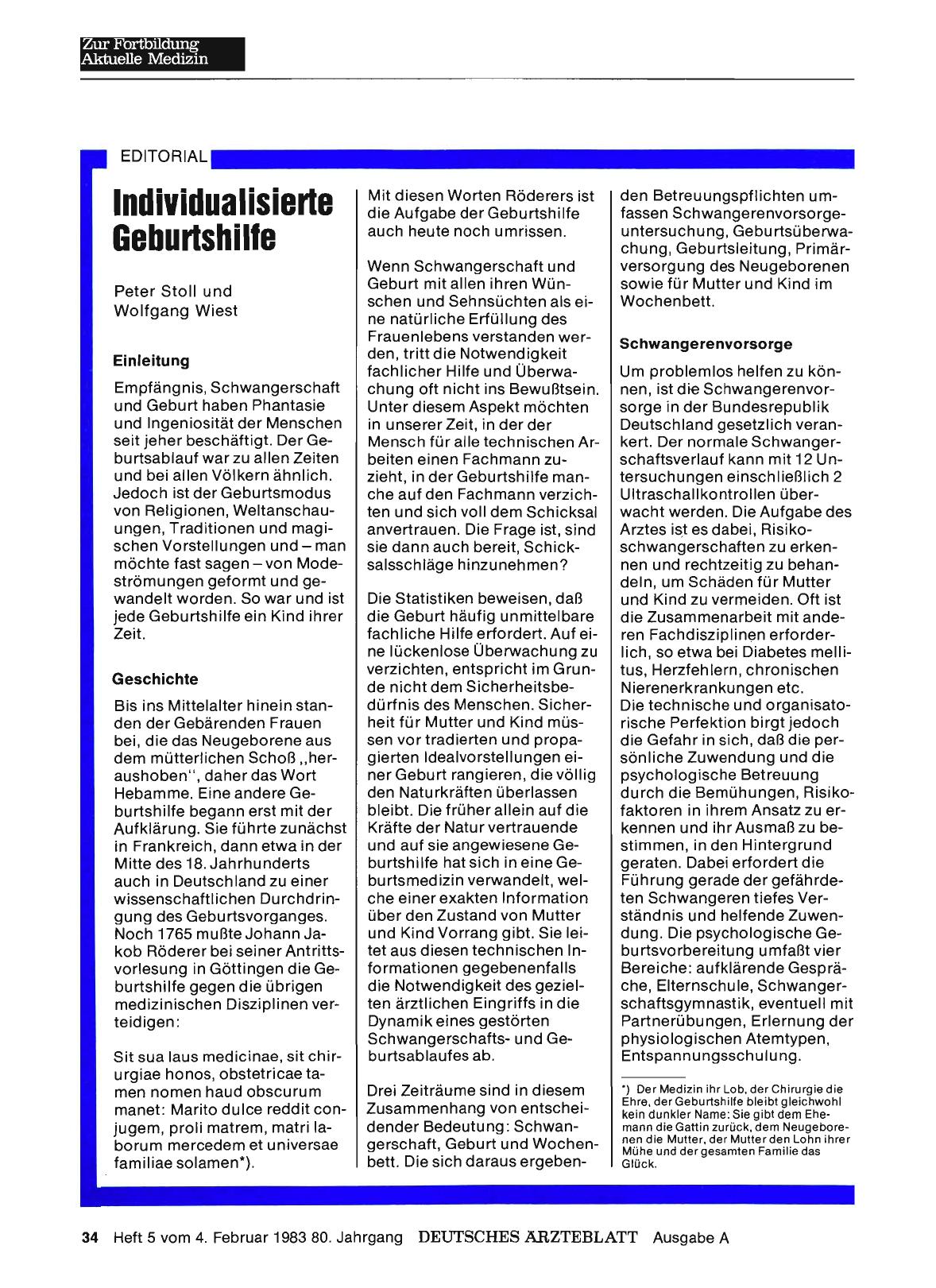 Vorschauseite 1: Individualisierte Geburtshilfe