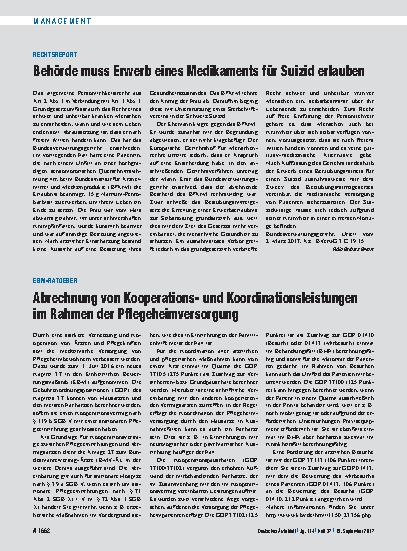 Vorschauseite 1: EBM-Ratgeber: Abrechnung von Kooperationsund Koordinationsleistungen im Rahmen der Pflegeheimversorgung