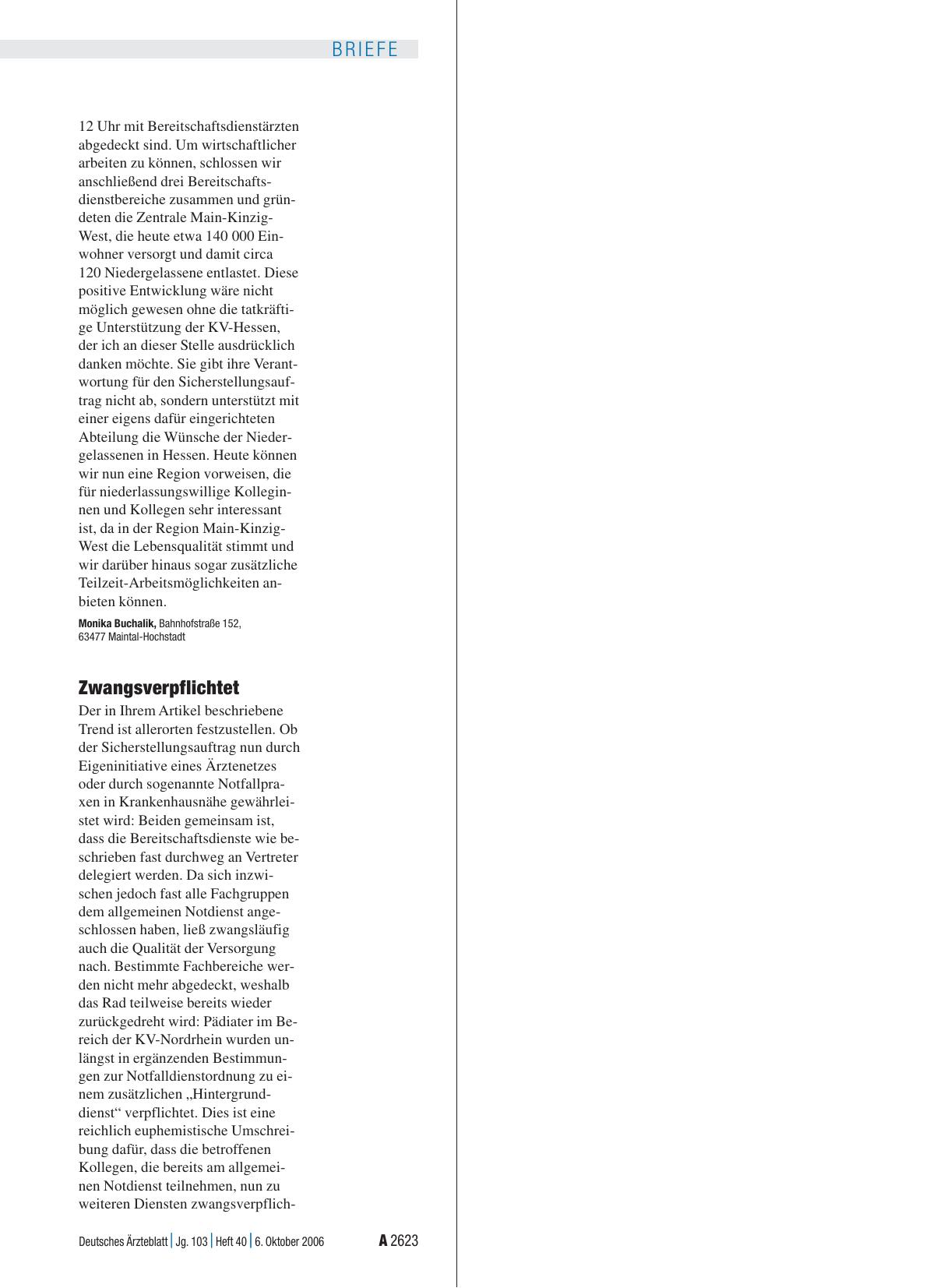 Vorschauseite 1: Bereitschaftsdienst: Zwangsverpflichtet