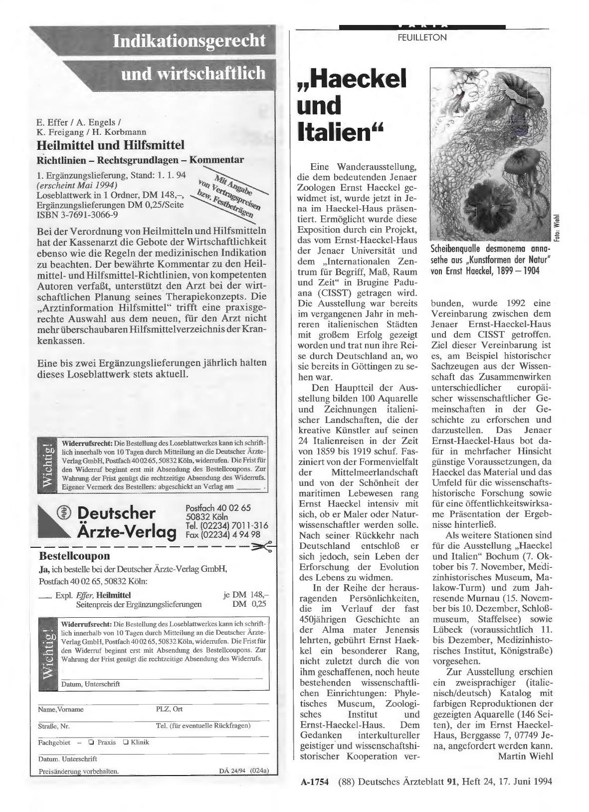 Vorschauseite 1: „Haeckel und Italien“