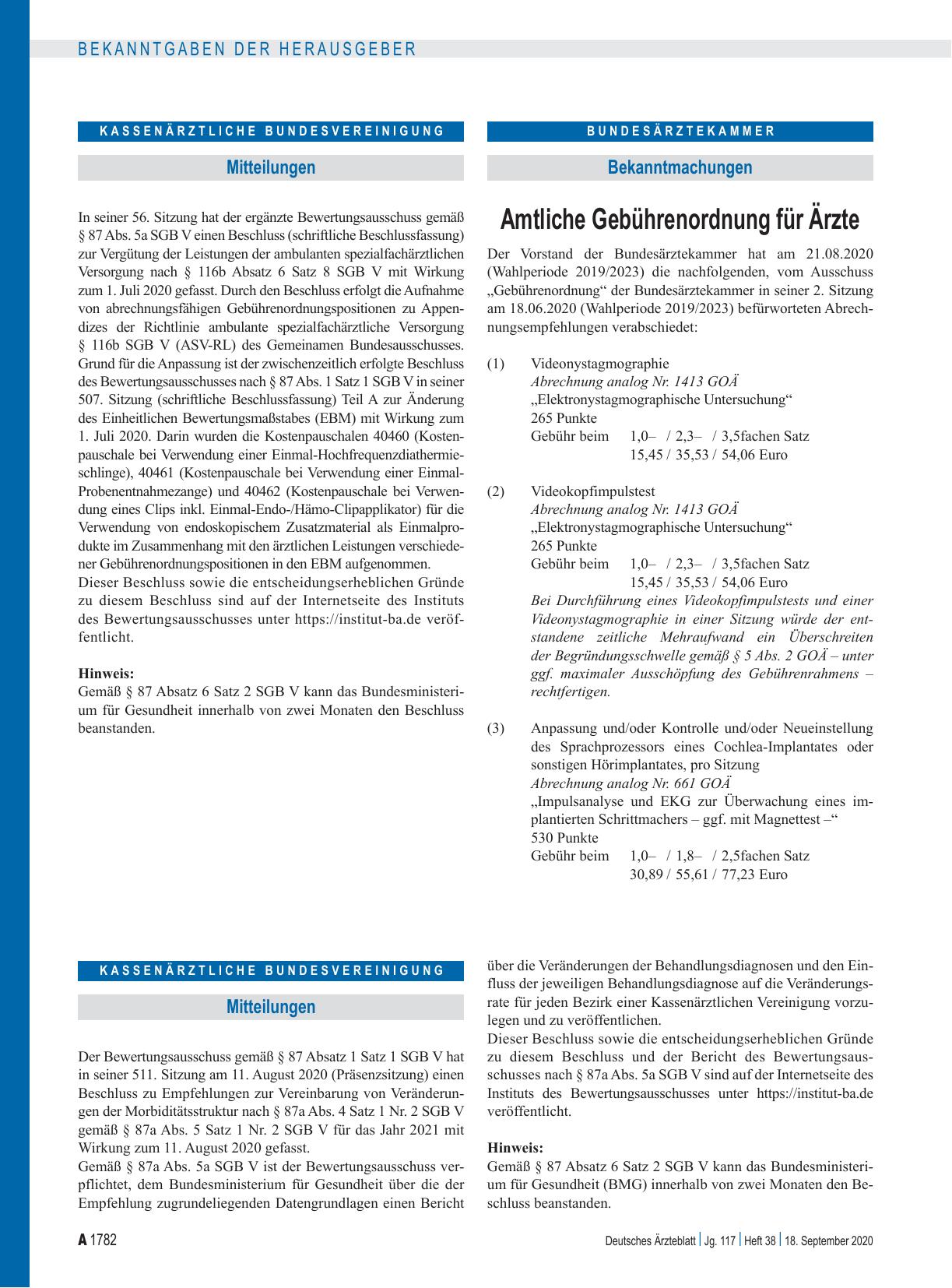 Vorschauseite 1: Mitteilungen