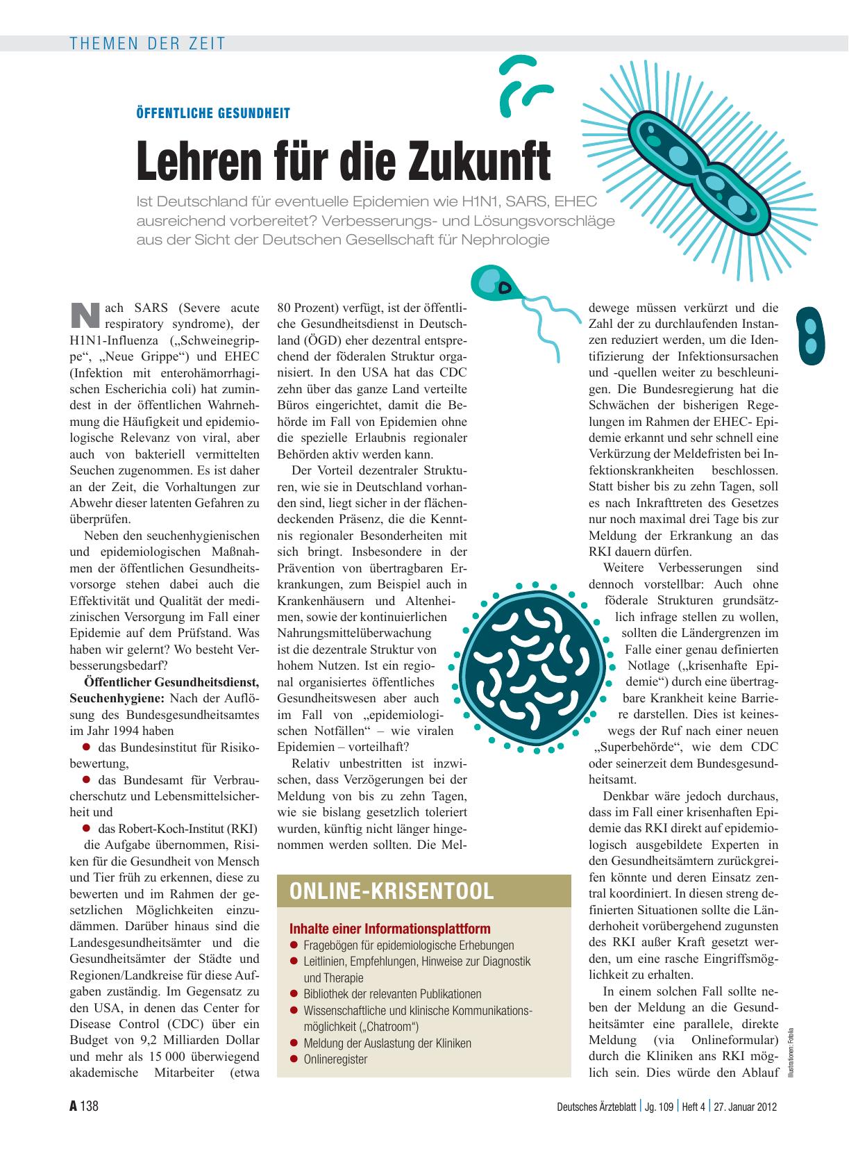 Vorschauseite 1: Öffentliche Gesundheit: Lehren für die Zukunft