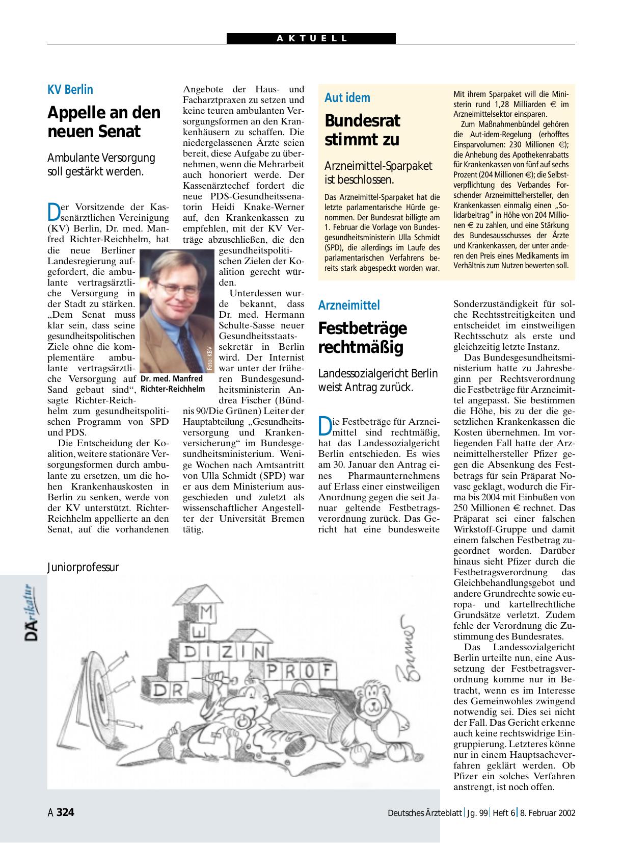 Vorschauseite 1: Arzneimittel: Festbeträge rechtmäßig