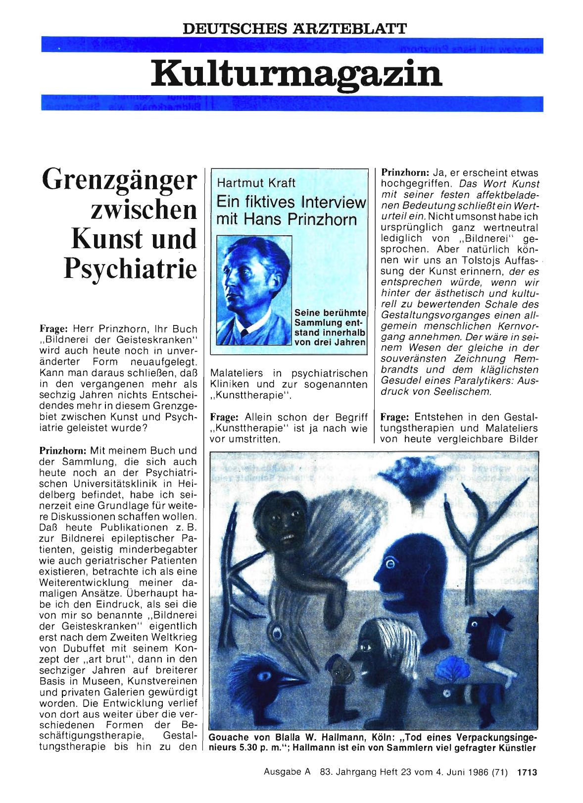 Vorschauseite 1: Grenzgänger zwischen Kunst und Psychiatrie