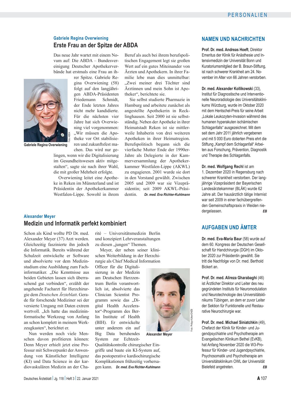 Vorschauseite 1: Alexander Meyer: Medizin und Informatik perfekt kombiniert