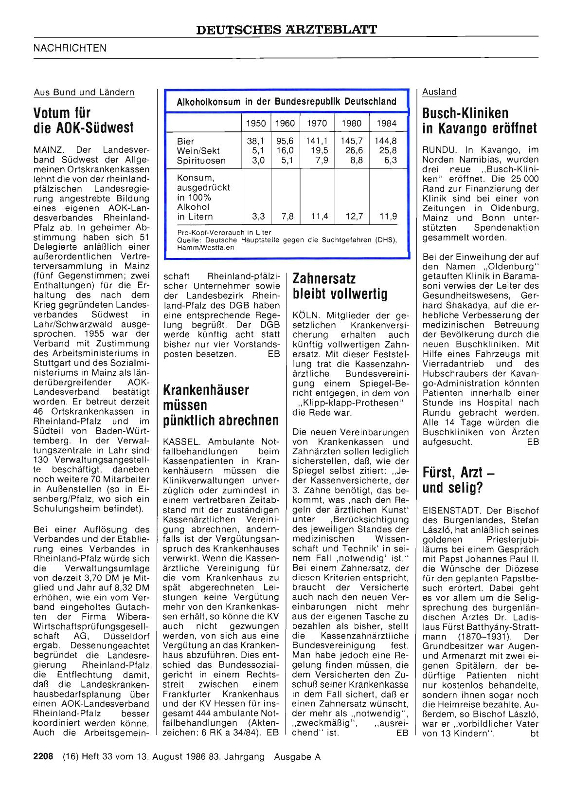 Vorschauseite 1: Votum für die AOK-Südwest