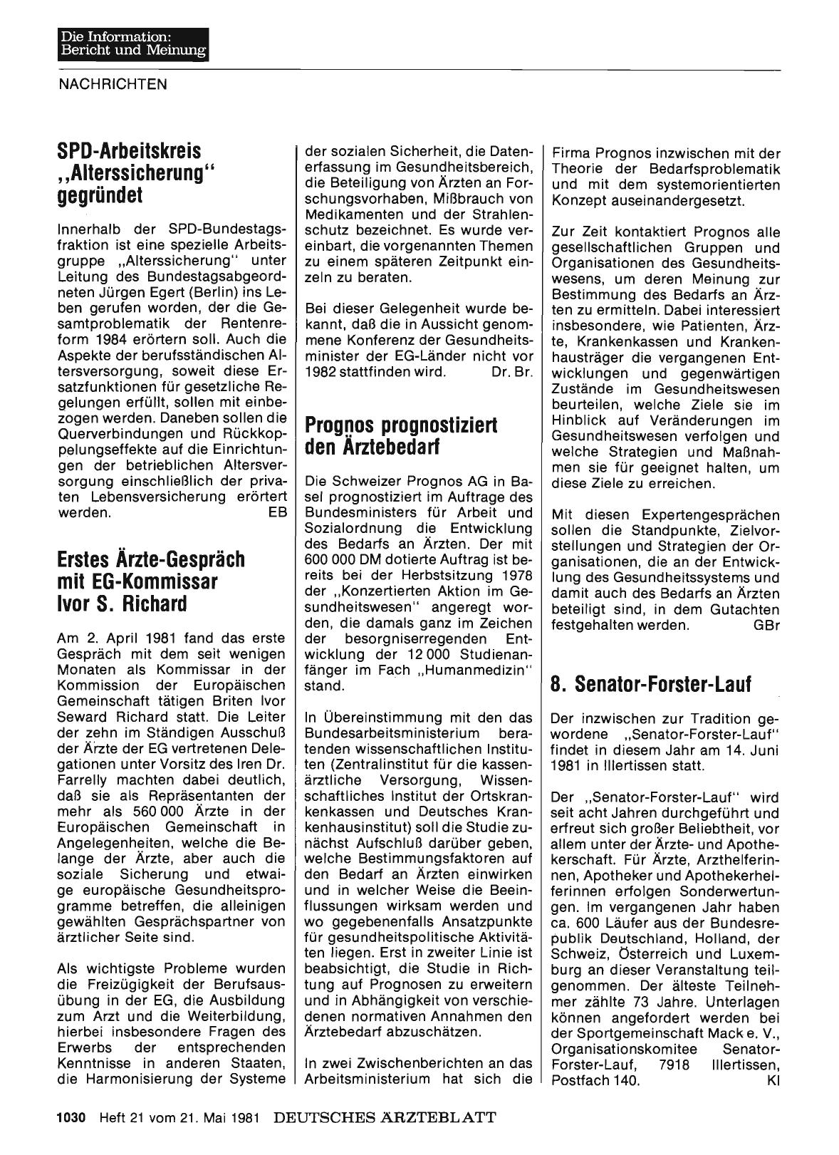 Vorschauseite 1: SPD-Arbeitskreis „Alterssicherung" gegründet