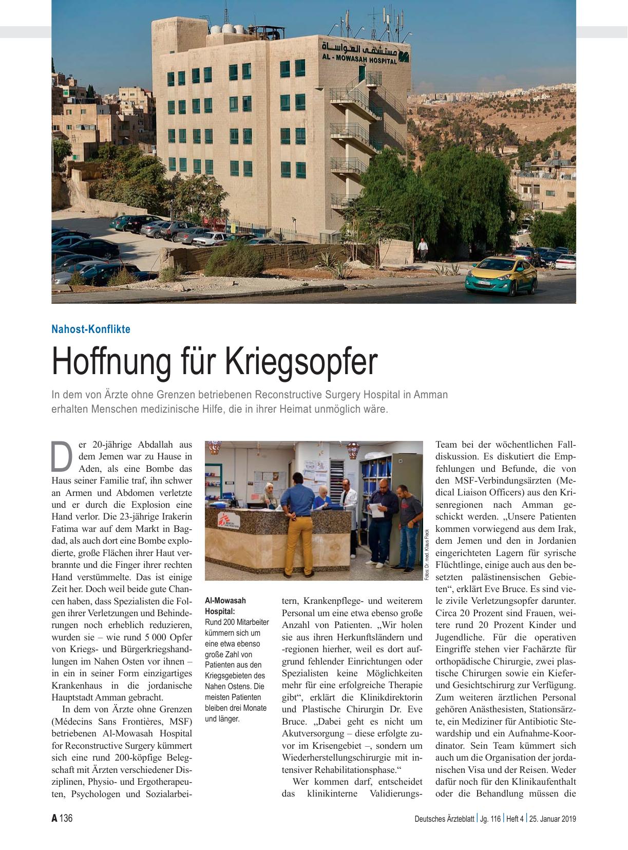 Vorschauseite 1: Nahost-Konflikte: Hoffnung für Kriegsopfer