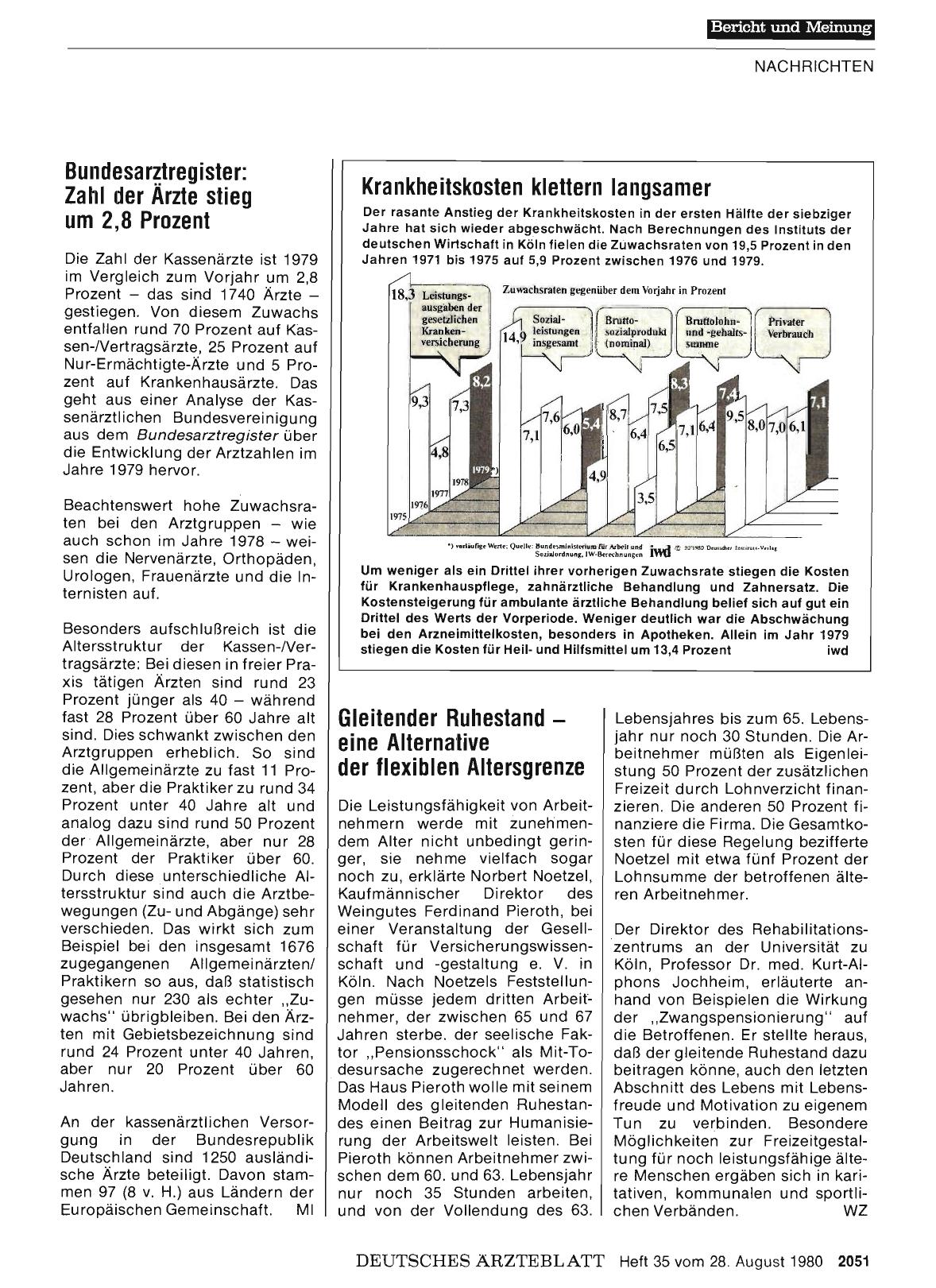 Vorschauseite 1: Gleitender Ruhestand — eine Alternative der flexiblen Altersgrenze