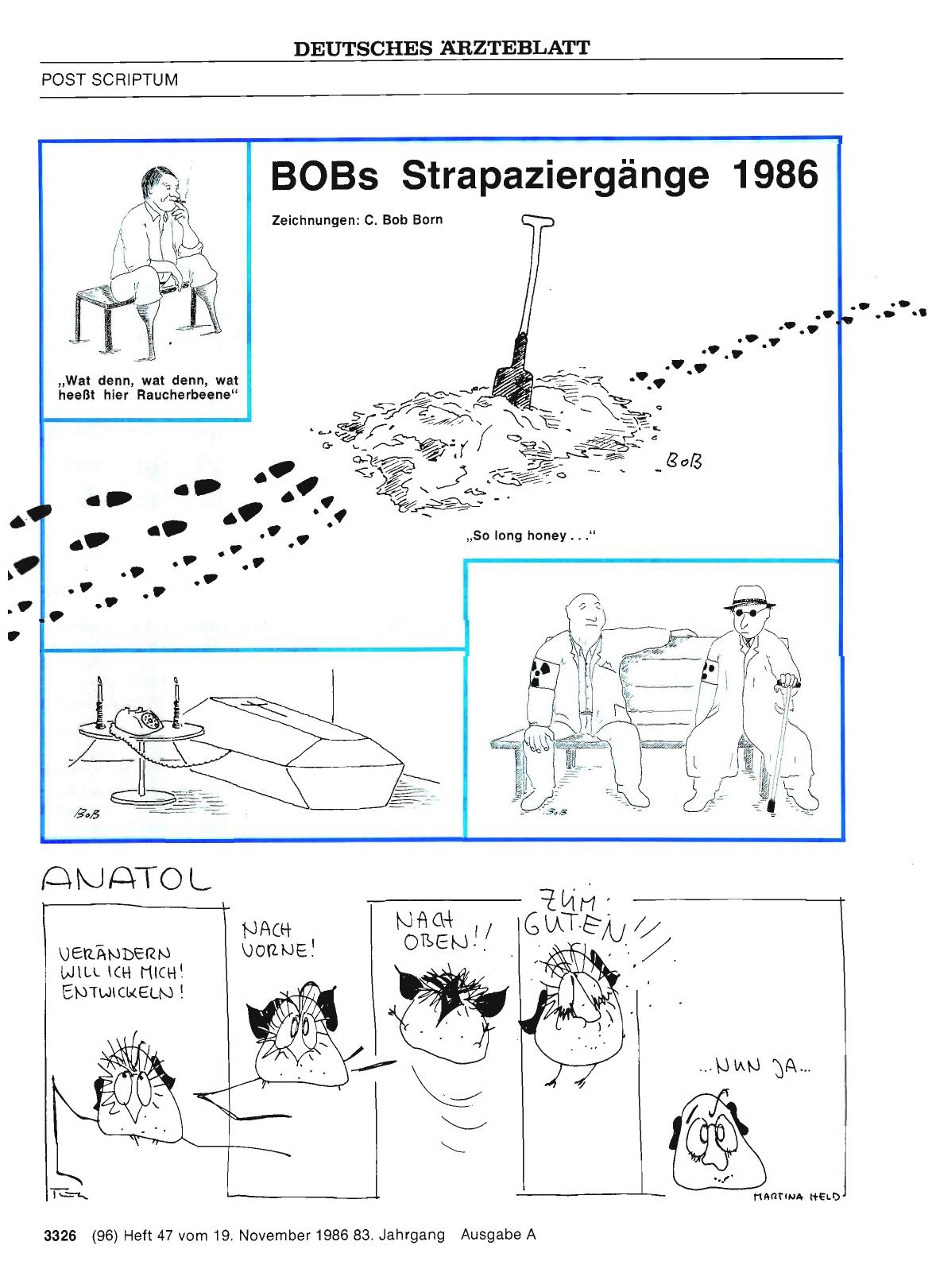 Vorschauseite 1: BOBs Strapaziergänge 1986