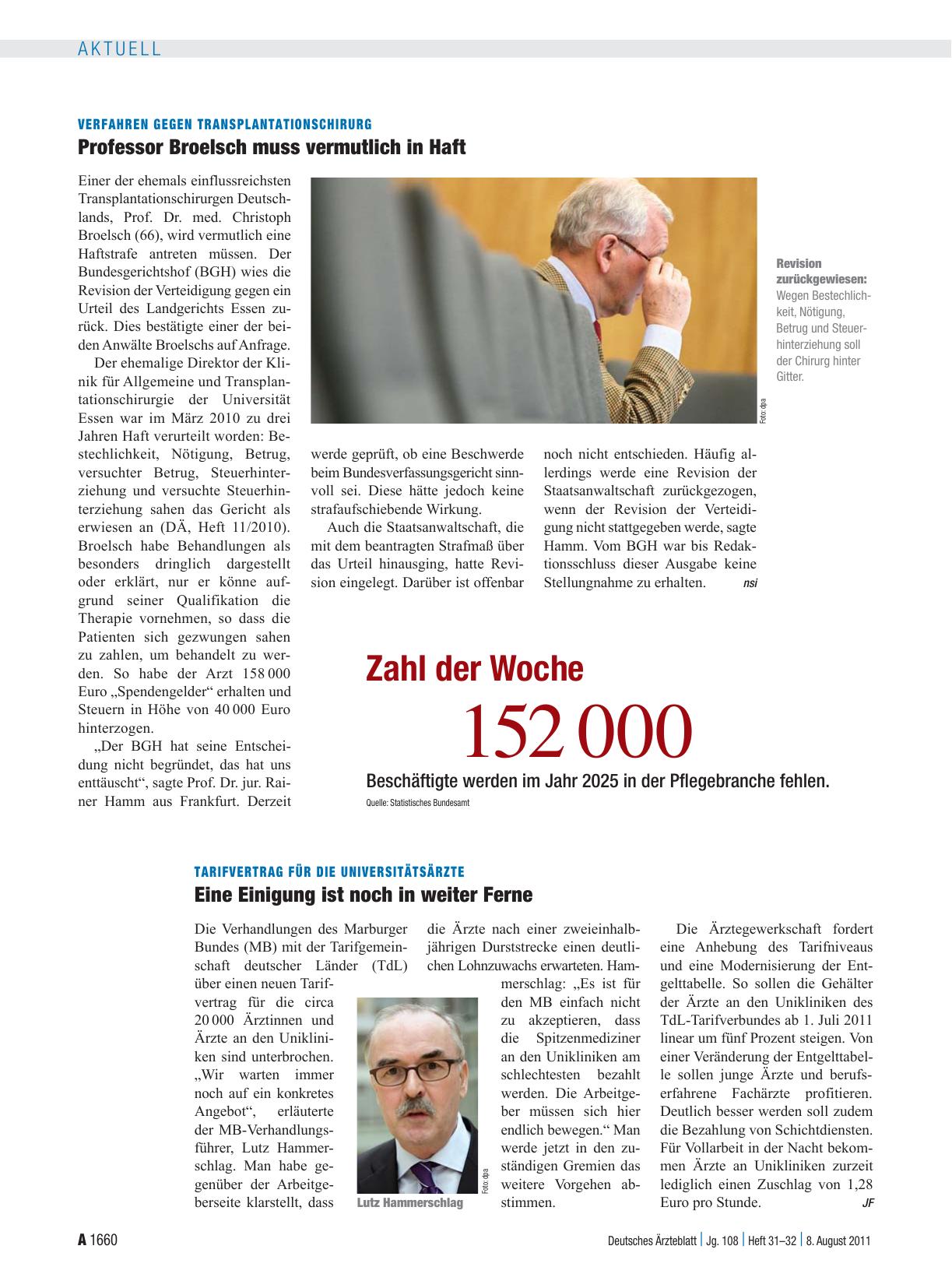 Vorschauseite 1: Zahl der Woche 152 000