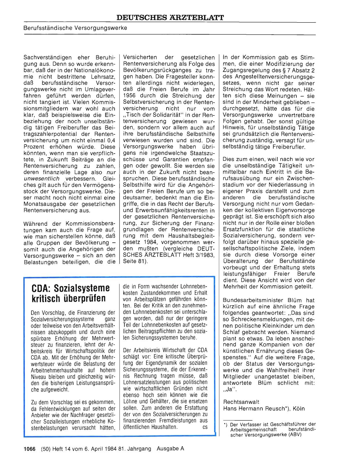 Vorschauseite 1: CDA: Sozialsysteme kritisch überprüfen