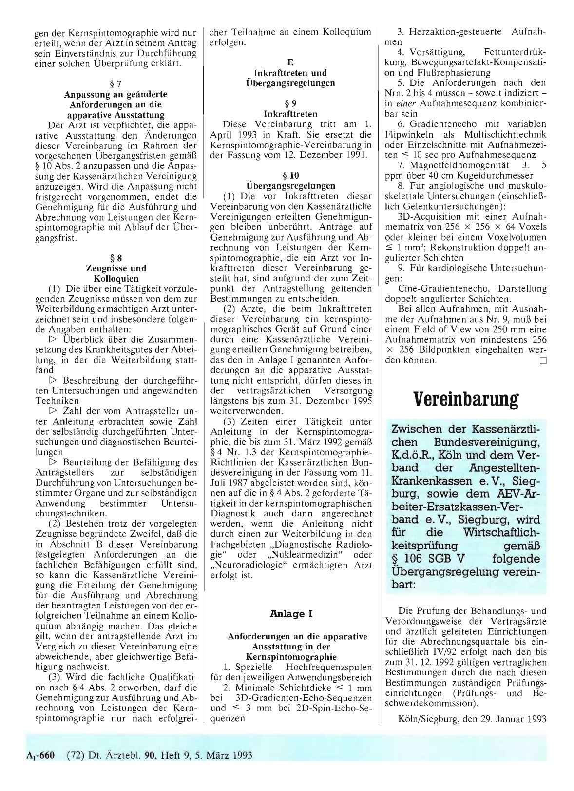 Vorschauseite 1: Vereinbarung