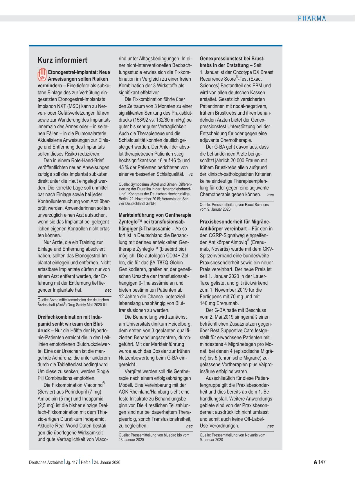Vorschauseite 1: Kurz informiert