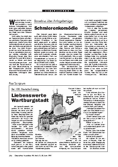 Vorschauseite 1: Börsebius über Anlagebetrüger: Schmierenkomödie