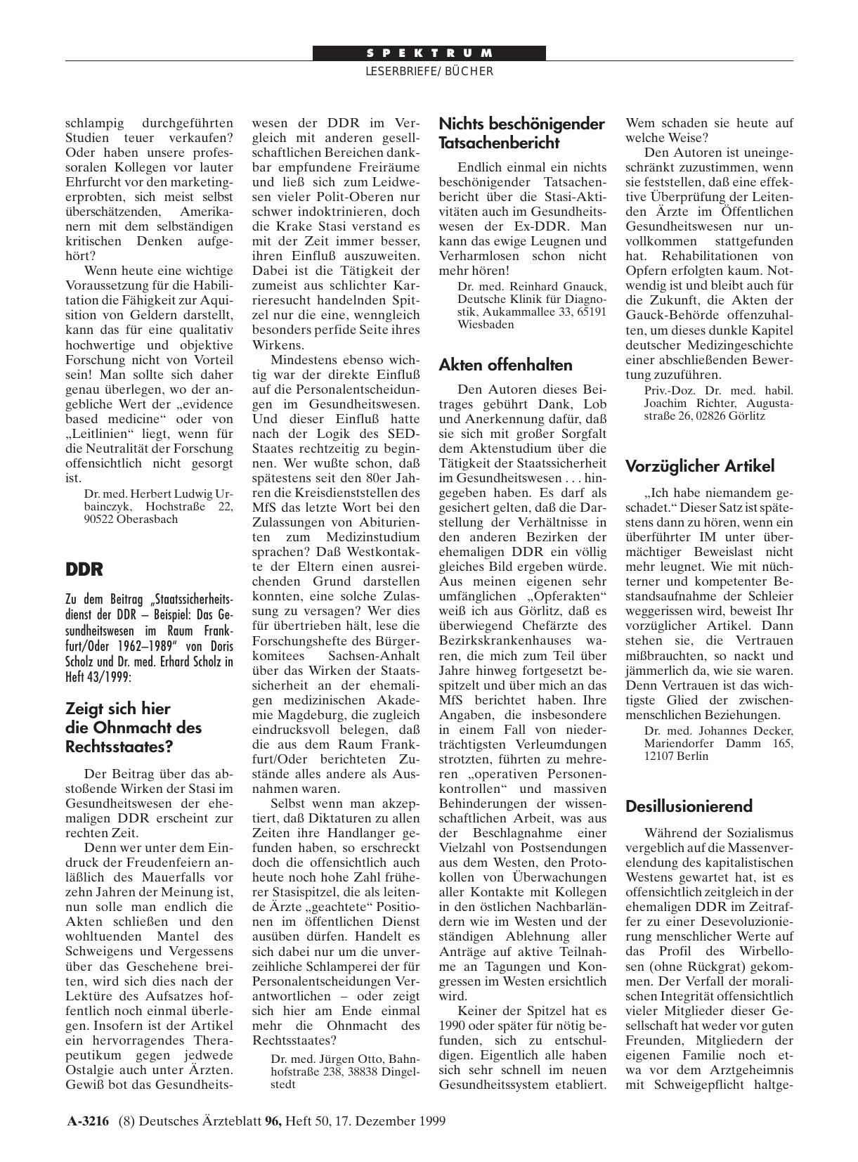 Vorschauseite 1: DDR: Akten offenhalten