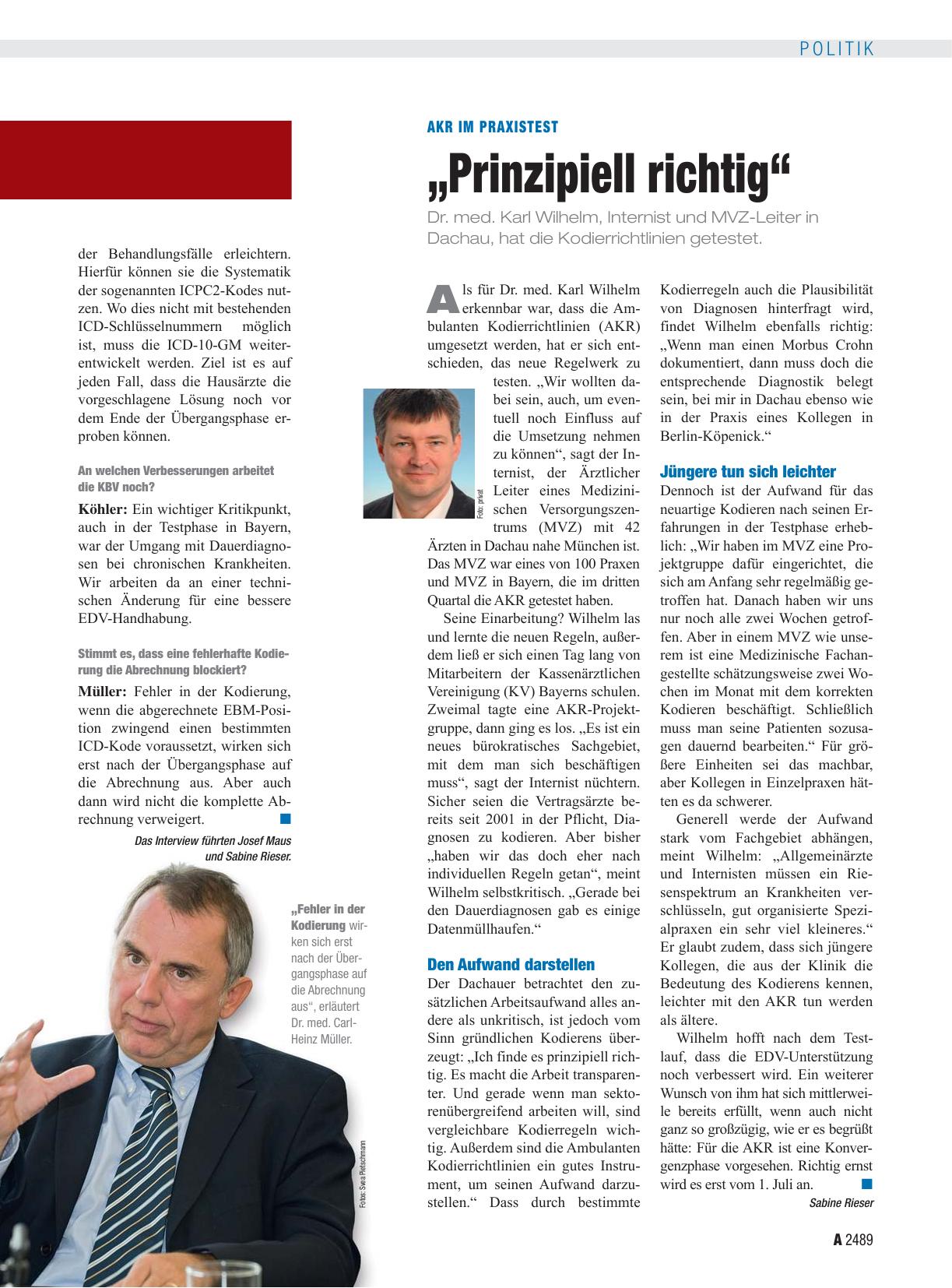 Vorschauseite 1: AKR im Praxistest: „Prinzipiell richtig“