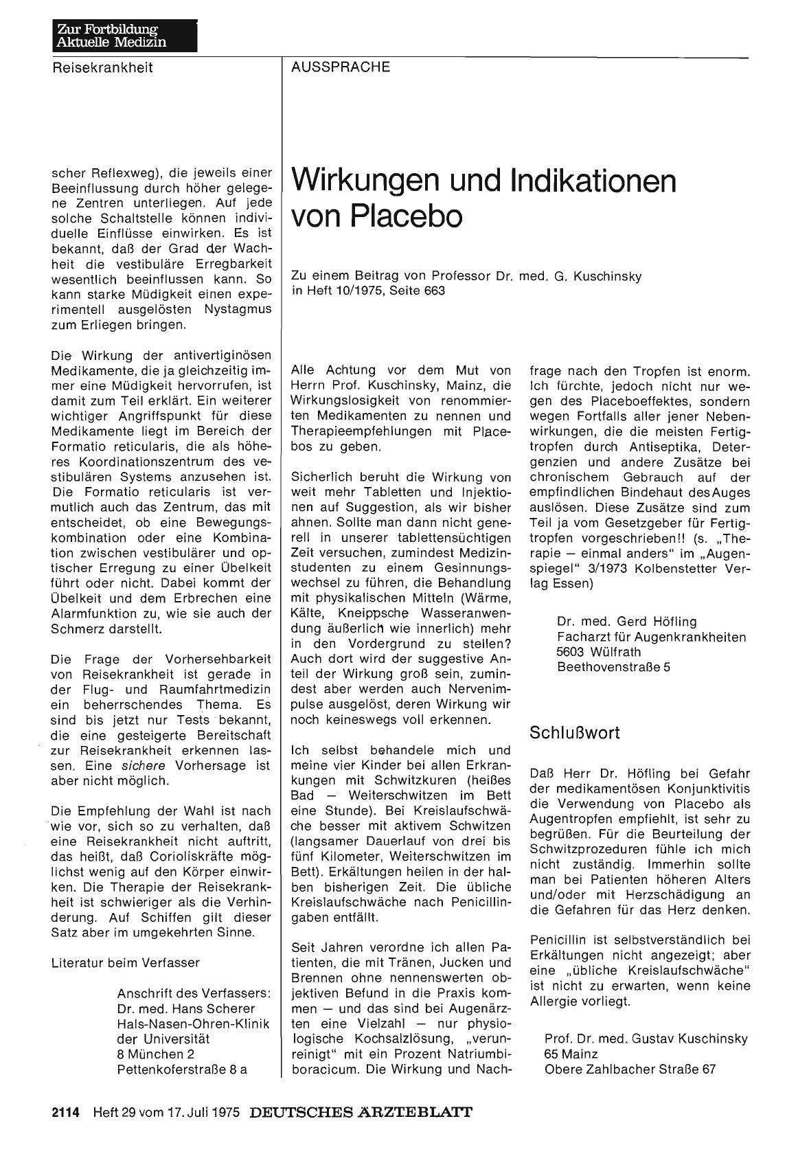 Vorschauseite 1: Wirkungen und Indikationen von Placebo: I.