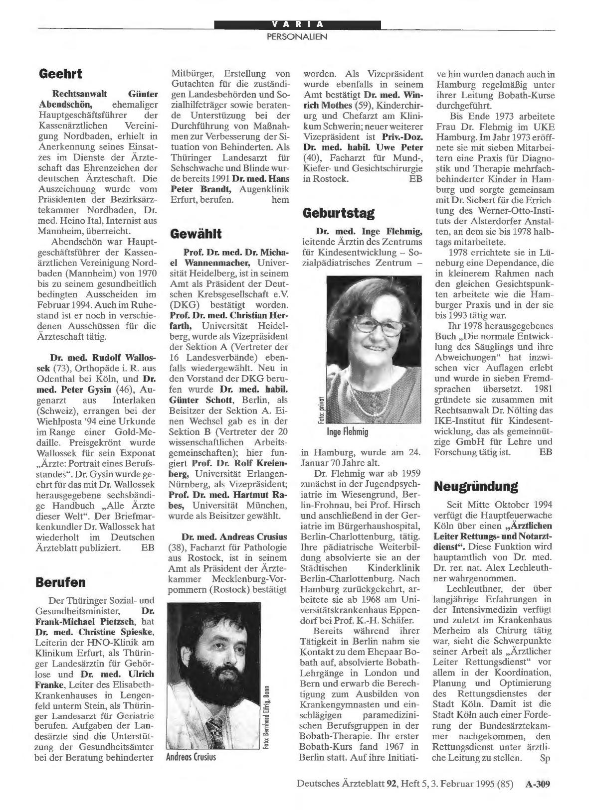Vorschauseite 1: Geehrt