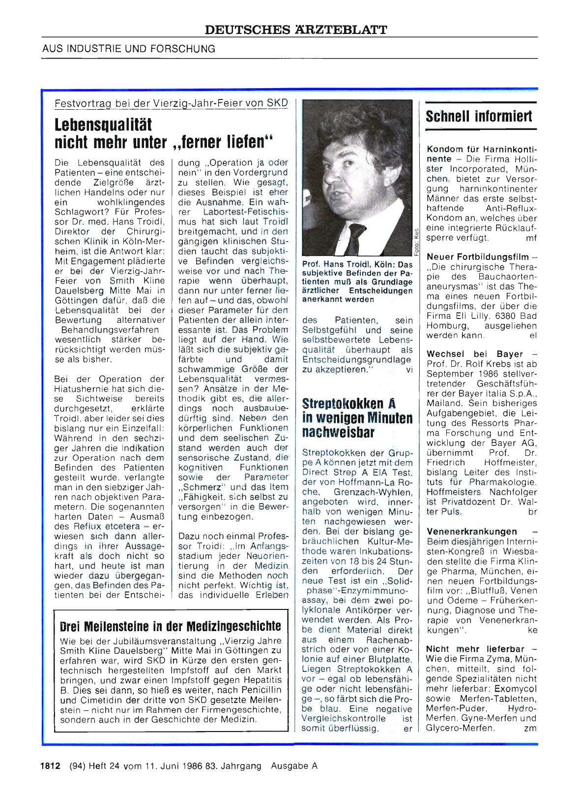 Vorschauseite 1: Drei Meilensteine in der Medizingeschichte