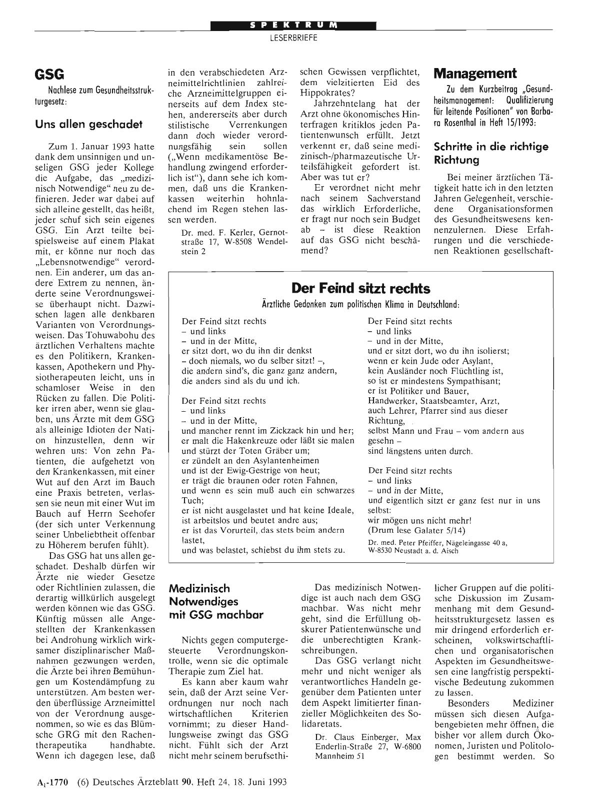 Vorschauseite 1: GSG: Medizinisch Notwendiges mit GSG machbar