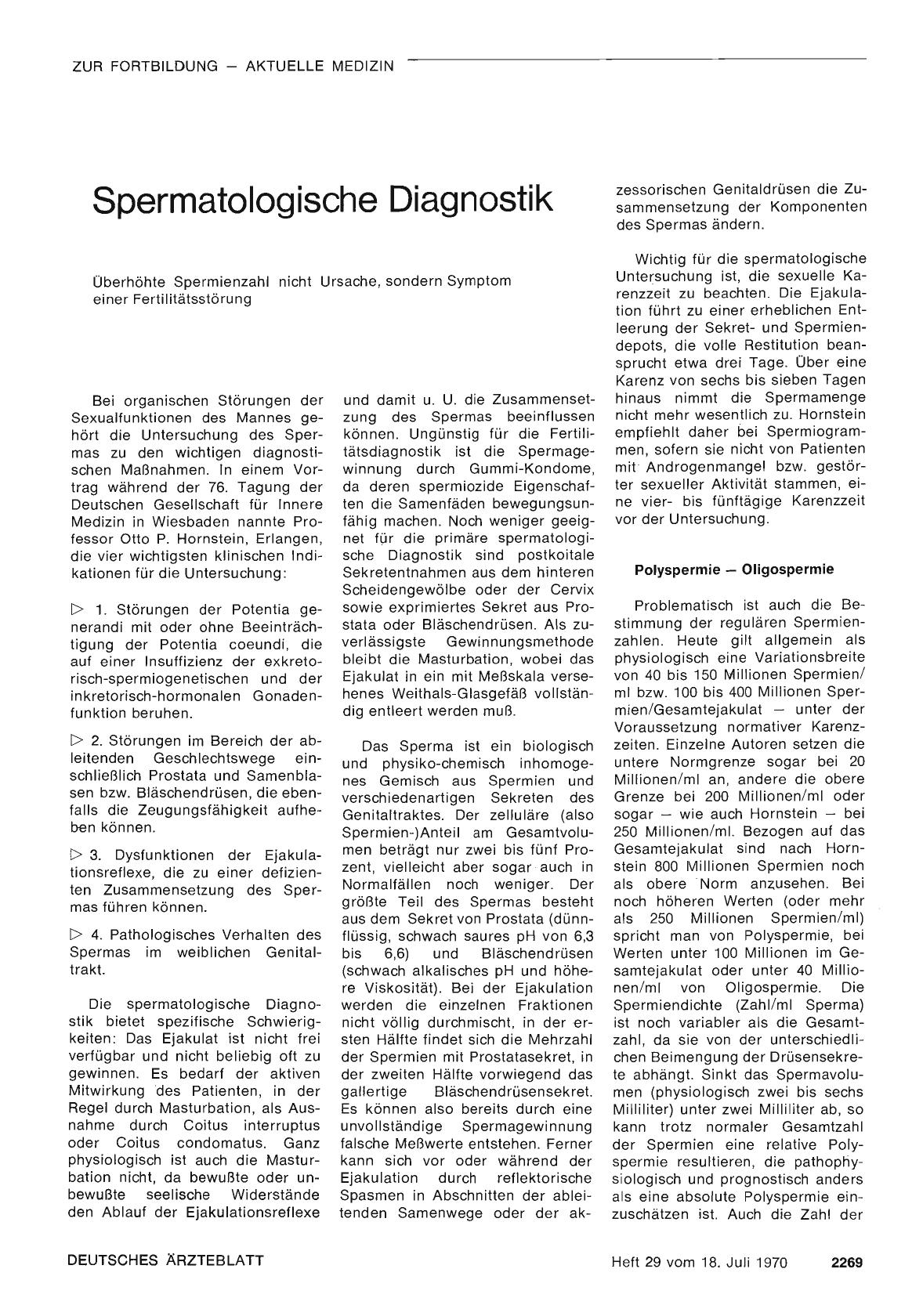 Vorschauseite 1: Spermatologische Diagnostik