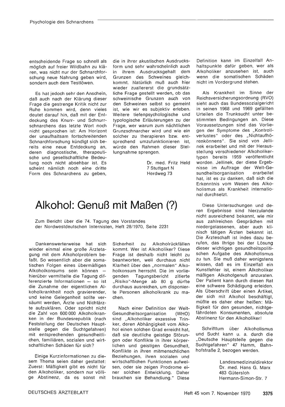 Vorschauseite 1: Alkohol: Genuß mit Maßen (? )
