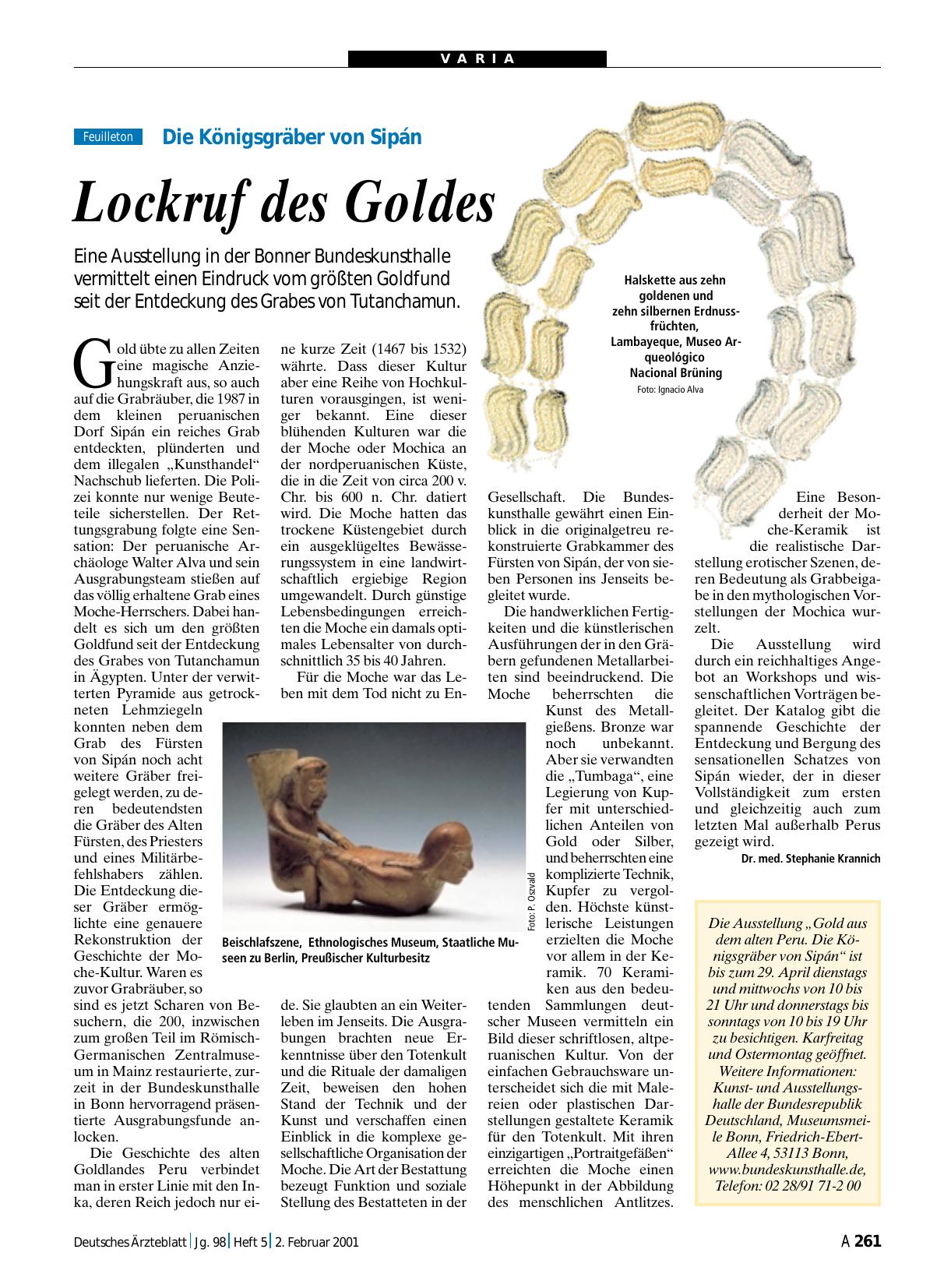 Vorschauseite 1: Die Königsgräber von Sipán: Lockruf des Goldes