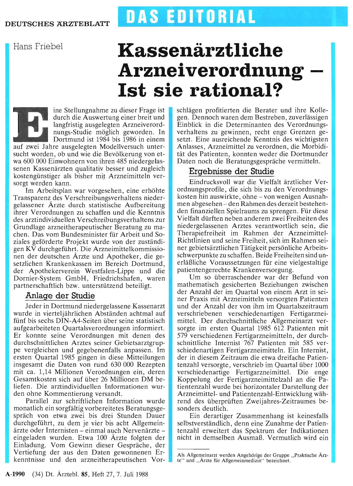Vorschauseite 1: Kassenärztliche Arzneiverordnung – Ist sie rational?