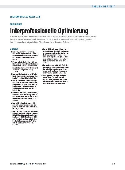 Vorschauseite 4: Peer Review: Interprofessionelle Optimierung