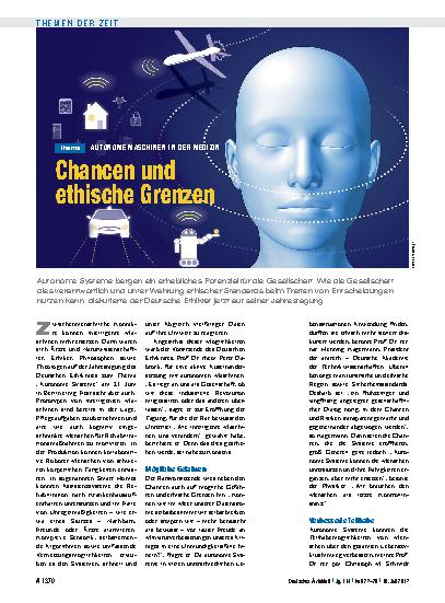 Vorschauseite 1: Autonome Maschinen in der Medizin: Chancen und ethische Grenzen