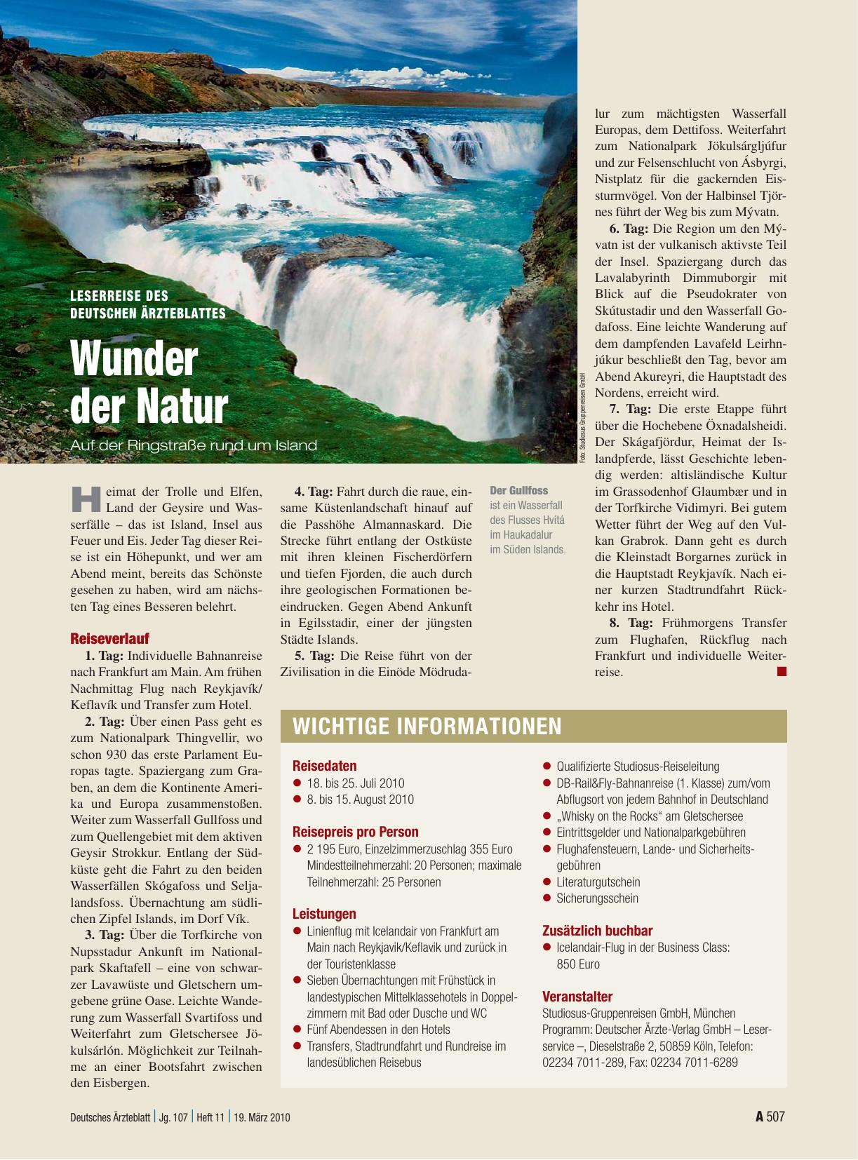 Vorschauseite 1: Wunder der Natur: Auf der Ringstraße rund um Island