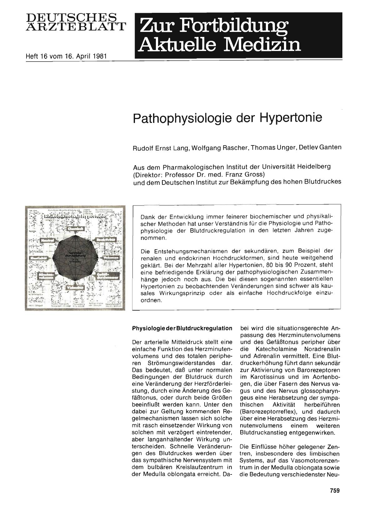 Vorschauseite 1: Pathophysiologie der Hypertonie