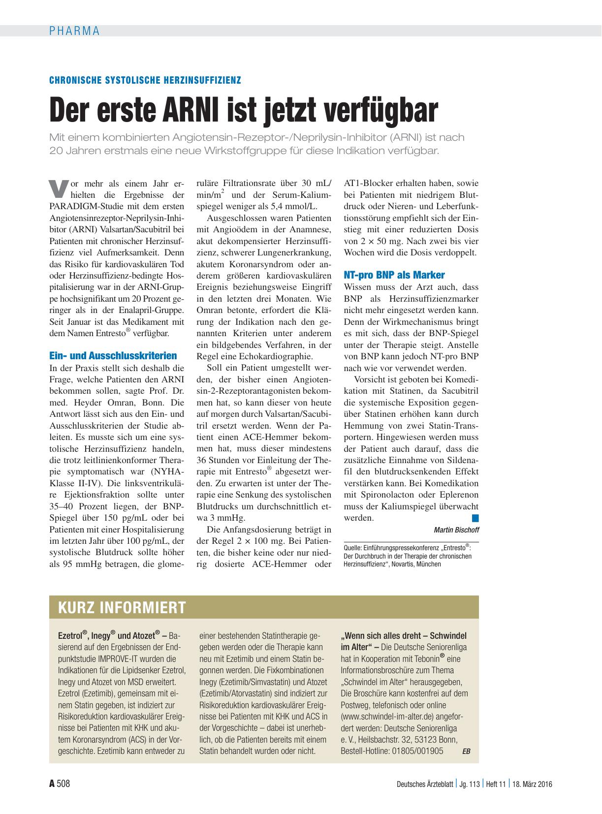 Vorschauseite 1: Kurz informiert