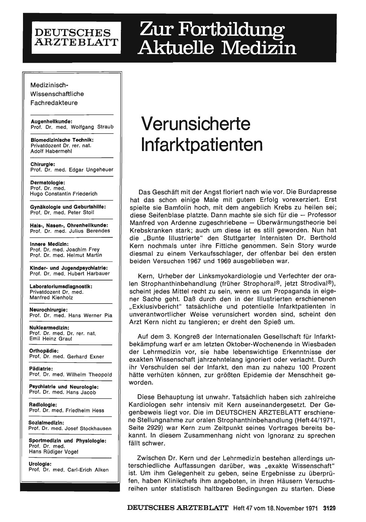 Vorschauseite 1: Verunsicherte Infarktpatienten