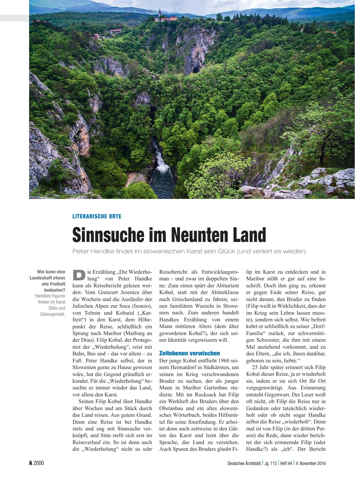 Vorschauseite 1: Literarische Orte: Sinnsuche im Neunten Land